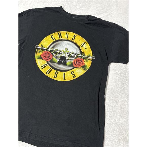 Guns N Roses Logo Graphic T-shirt Women Medium Black Short Sleeve Music - Picture 2 of 5